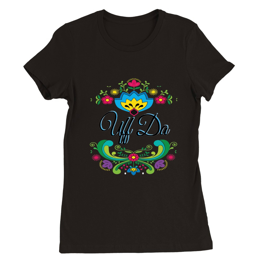 UFF DA NORWEGIAN ROSEMALING Premium Womens Crewneck T-shirt