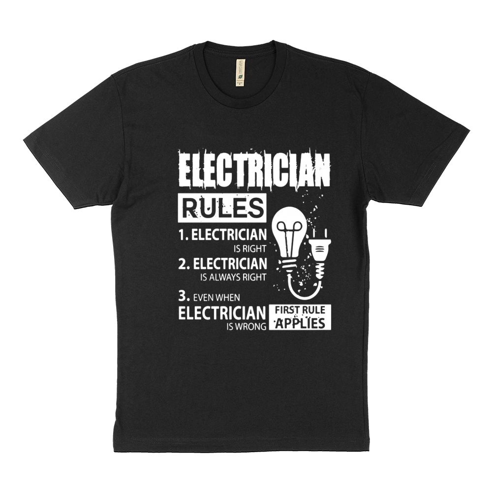 Mens Electrician T-Shirt Funny Electrician Apparel Tees Shirt Sustainable T-Shirt