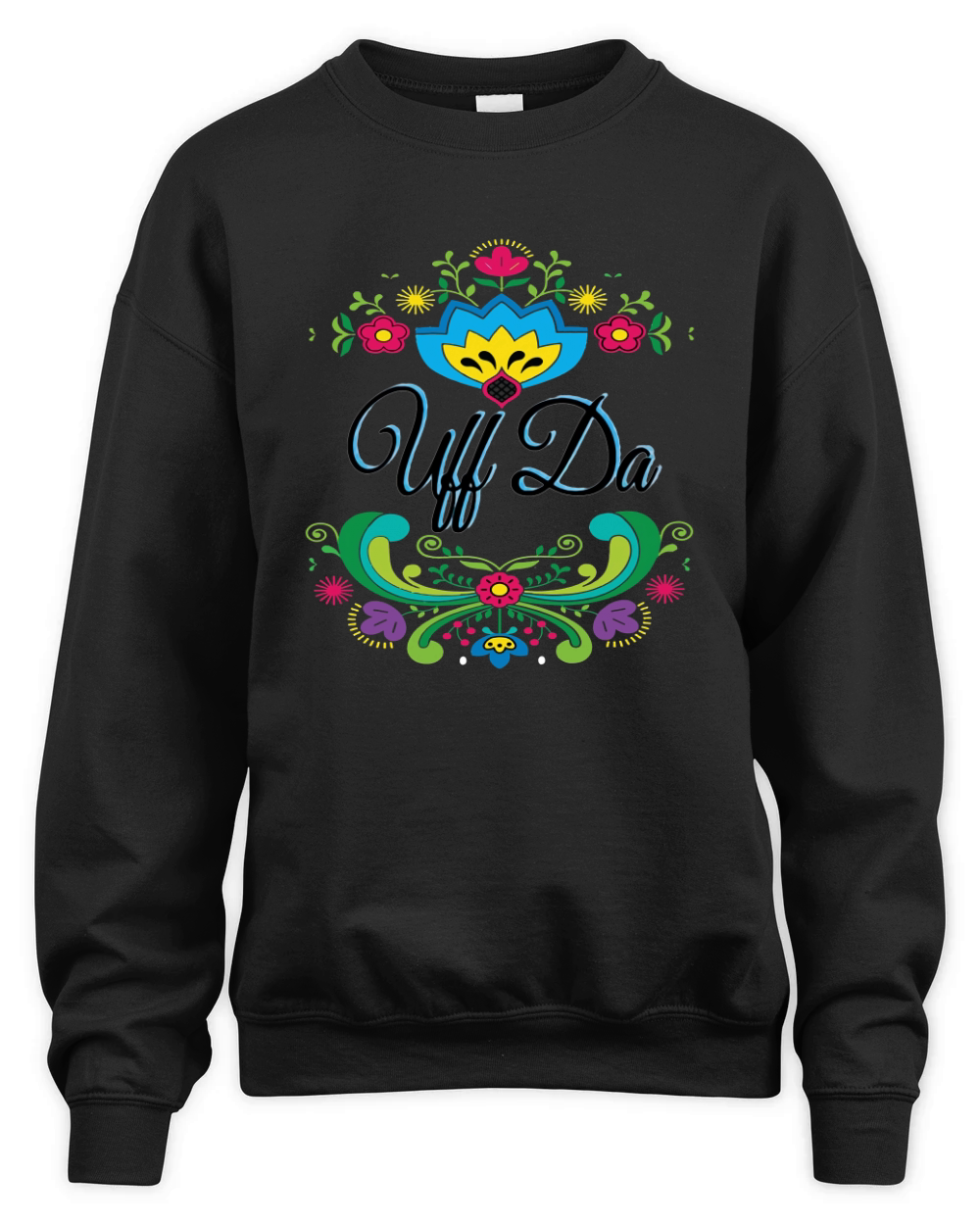 UFF DA NORWEGIAN ROSEMALING Unisex Premium Crewneck Sweatshirt
