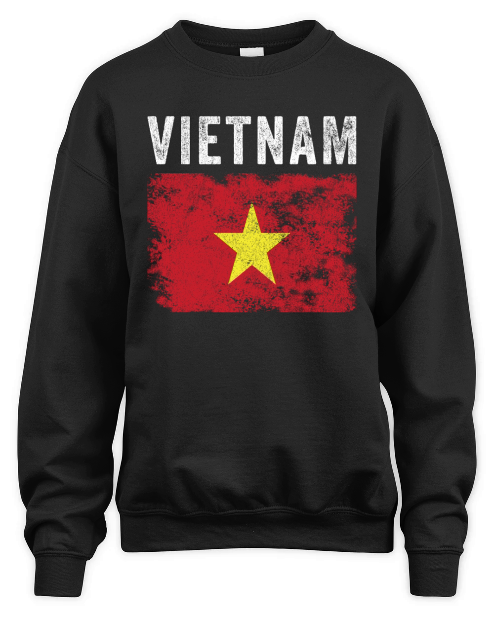 Vietnam Flag Distressed Vietnamese Flag Unisex Premium Crewneck Sweatshirt