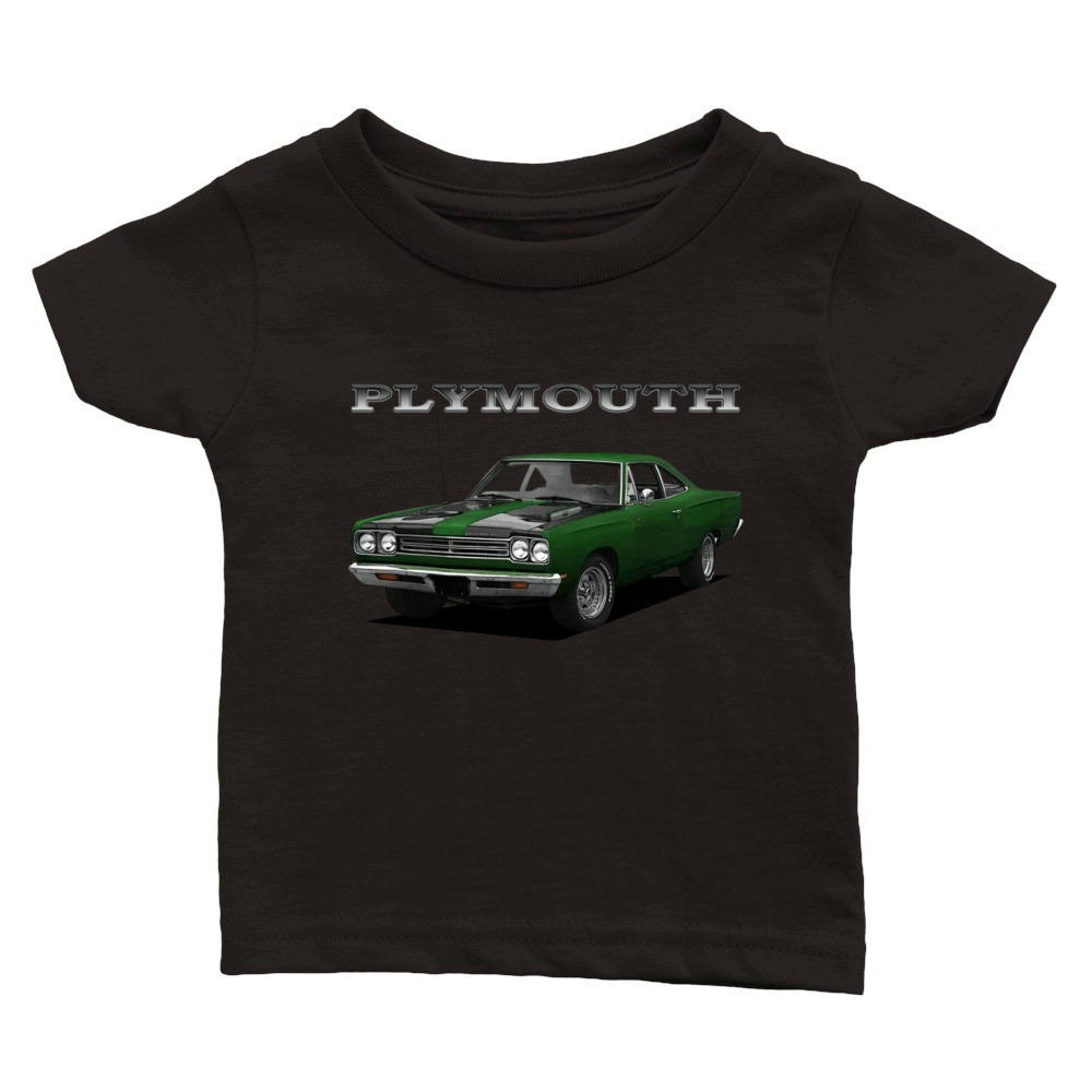1969 Plymouth Road Runner Green Classic Baby Crewneck T-shirt