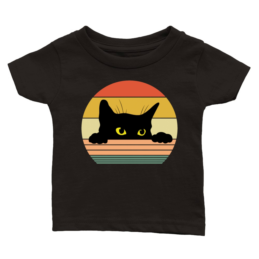 Retro Cat Classic Baby Crewneck T-shirt