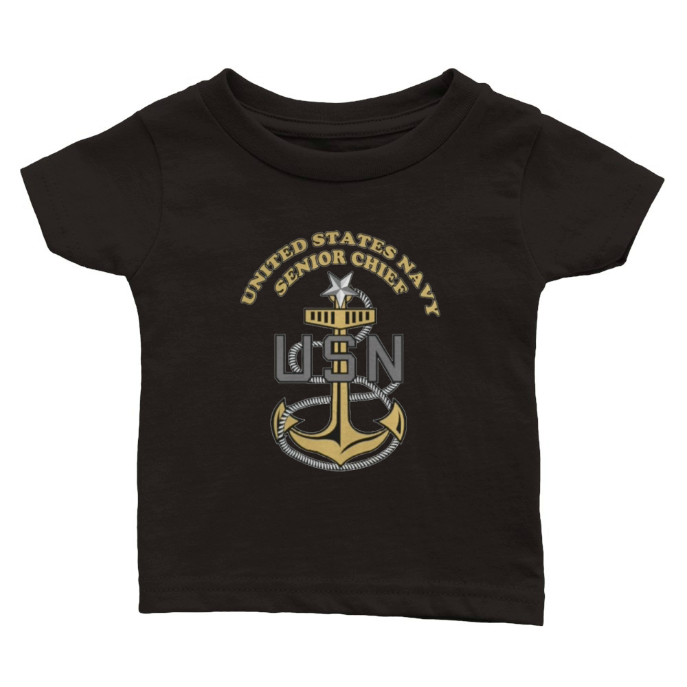 United States Navy Senior Chief Classic Baby Crewneck T-shirt