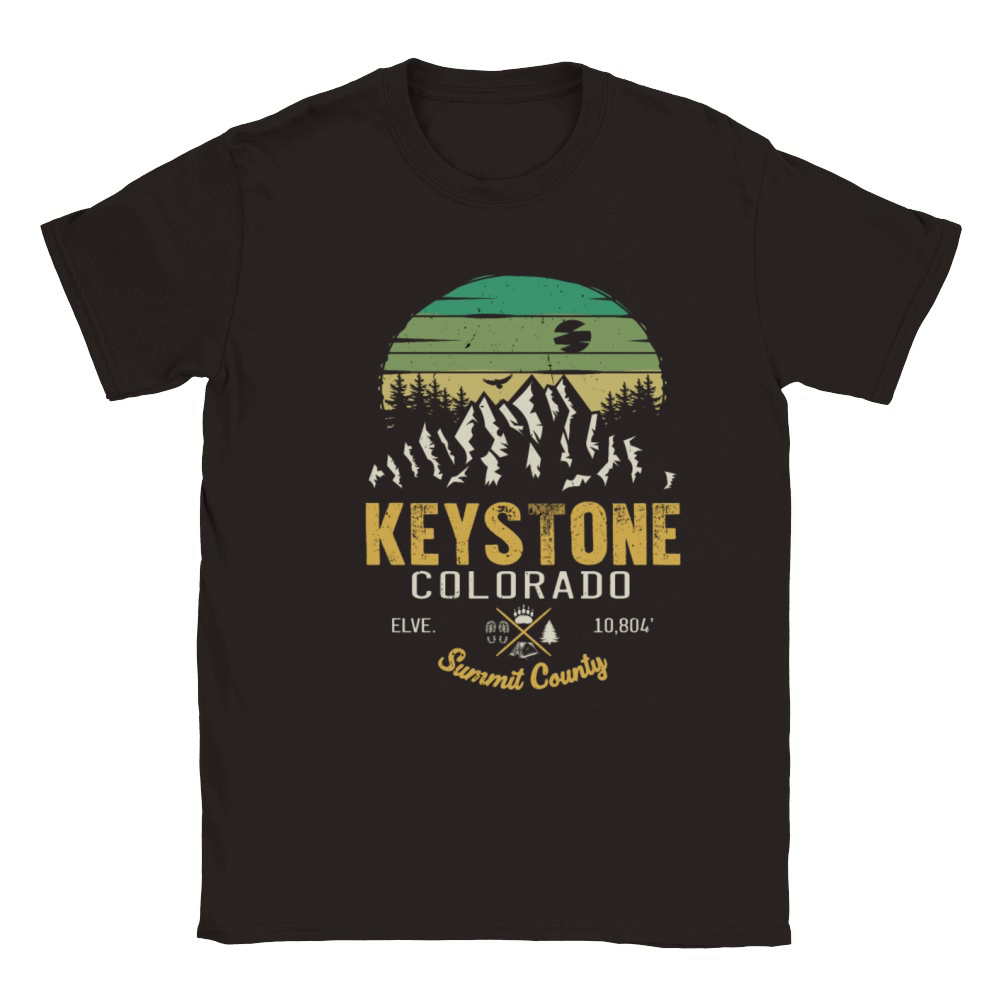 Keystone Colorado retro Ski Mountain Classic Kids Crewneck T-shirt