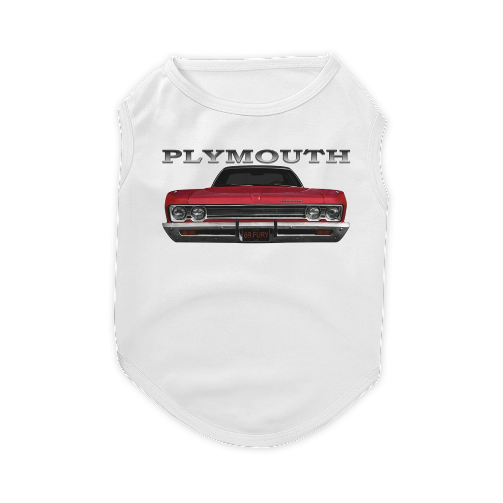 1969 Plymouth Fury Front Red Pet T-Shirt