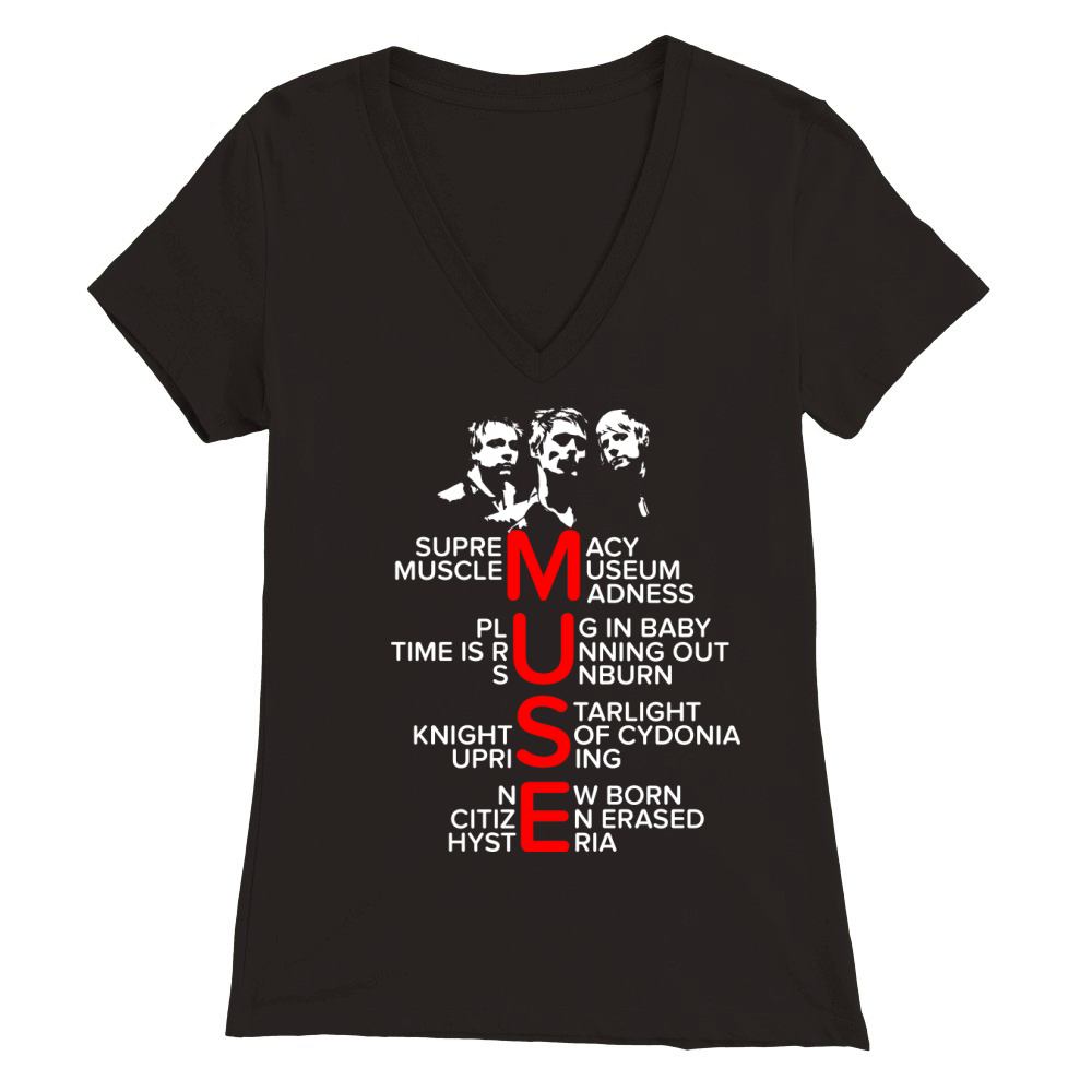 Muse music Premium Womens V-Neck T-shirt