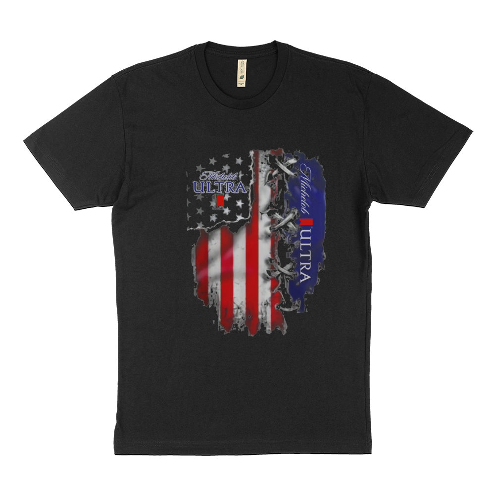 Michelob Ultra beer inside American flag Sustainable T-Shirt