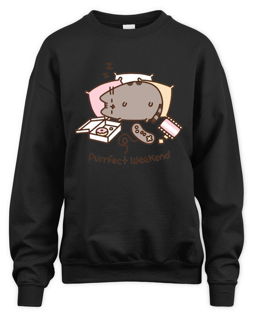 Pusheen Purrfect Weekend T-Shirt Unisex Premium Crewneck Sweatshirt