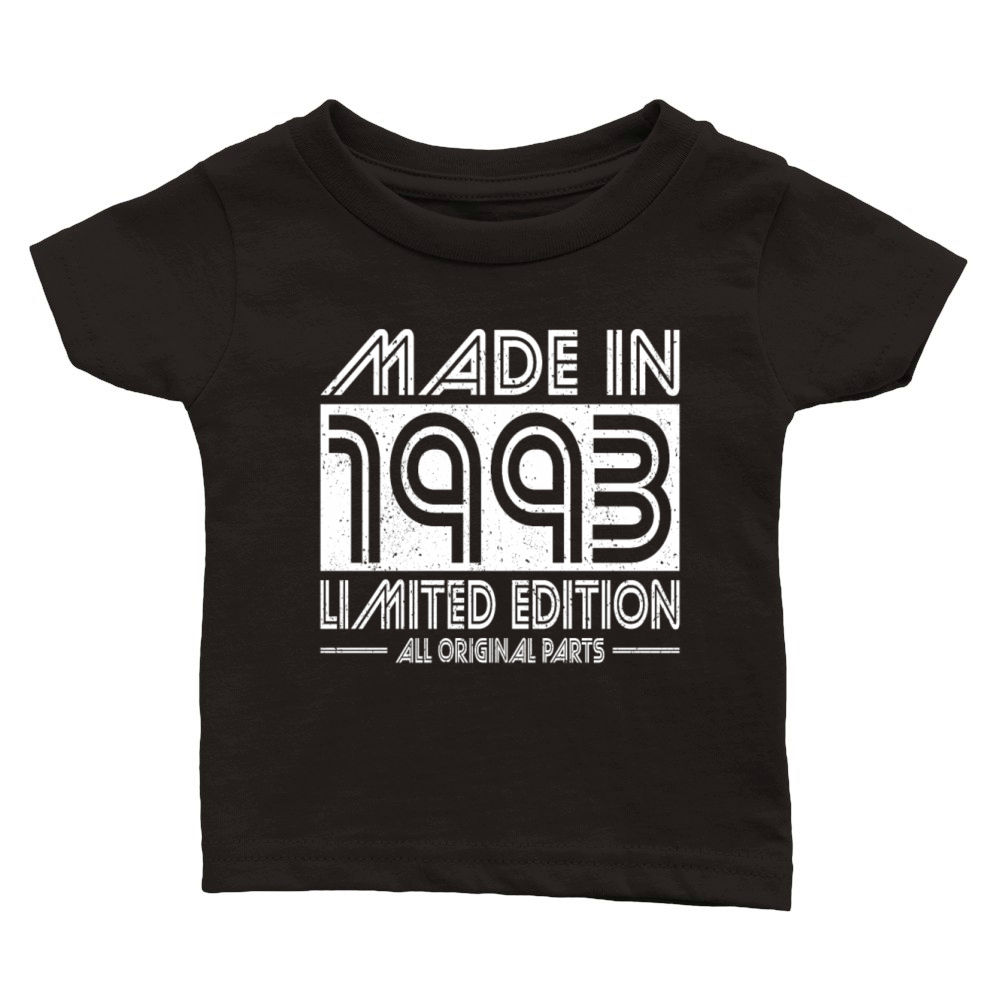 30th birthday made in 1993 limited edition Classic Baby Crewneck T-shirt