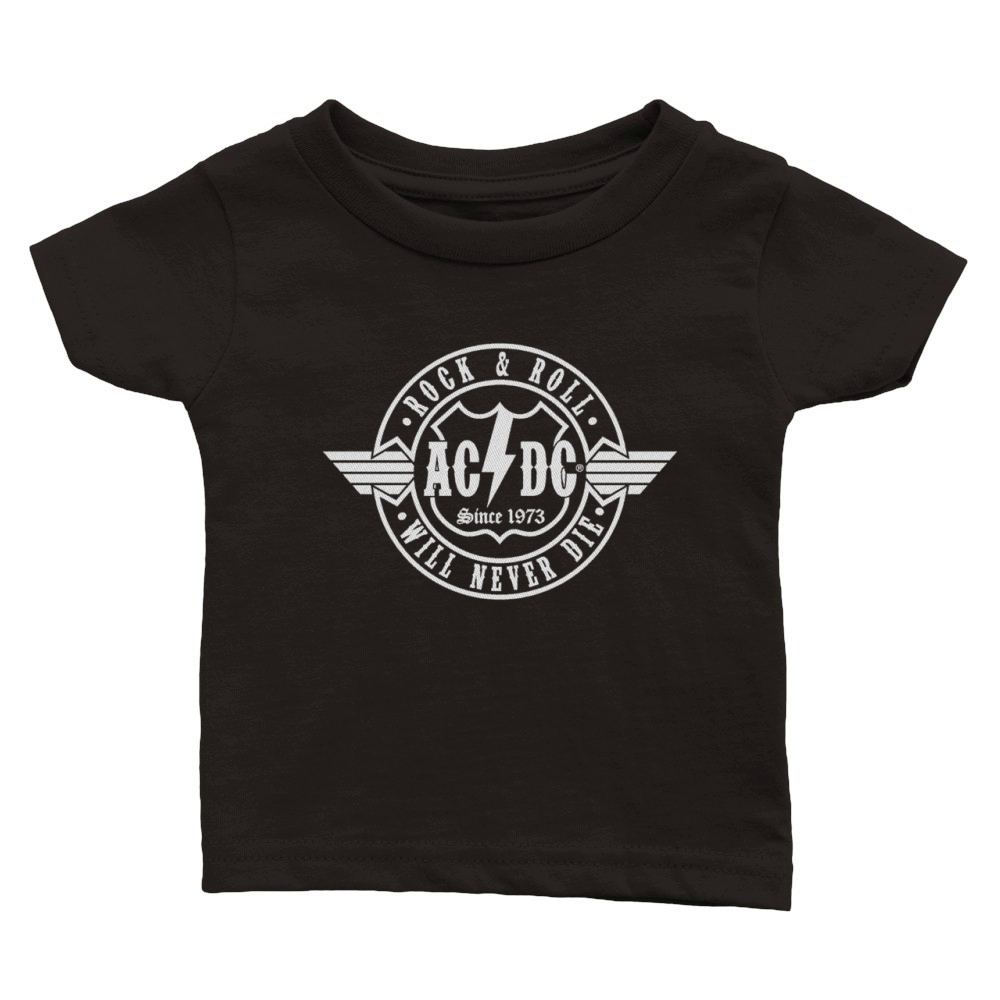 DRIVING AND LISTENING TO AC DC Classic Baby Crewneck T-shirt