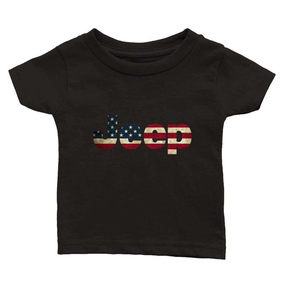 Jeep American Flag Classic Baby Crewneck T-shirt