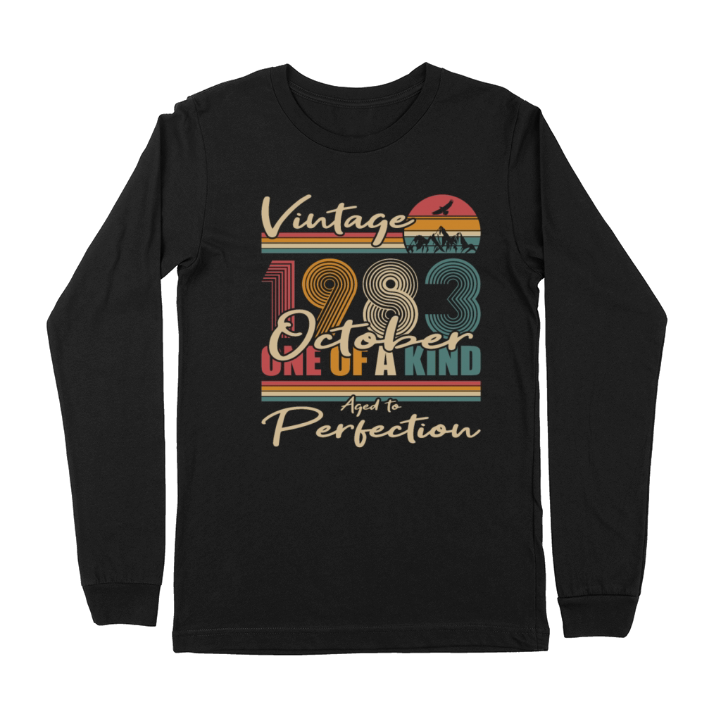 40th birthday october 1983 vintage 1983 Premium Long Sleeve