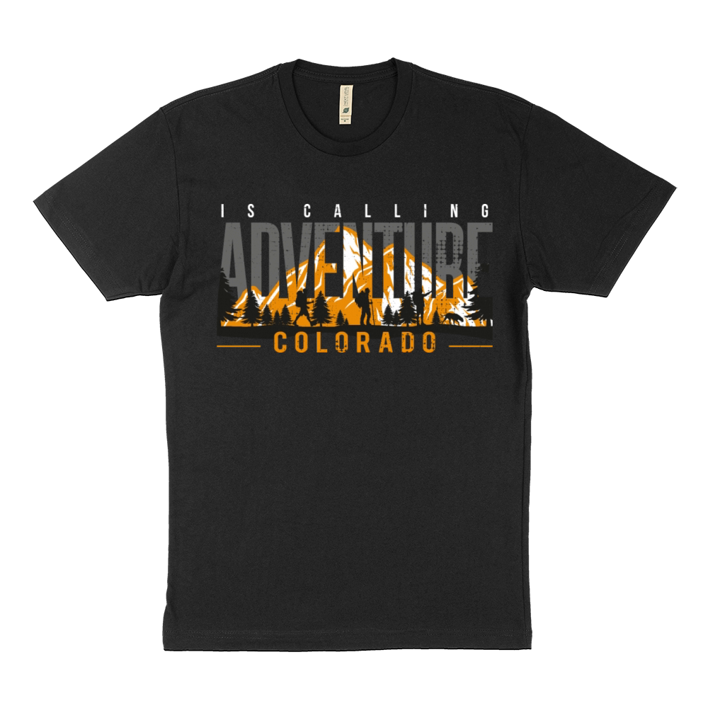 Adventure is calling Colorado Outdoor Mountain Sustainable T-Shirt