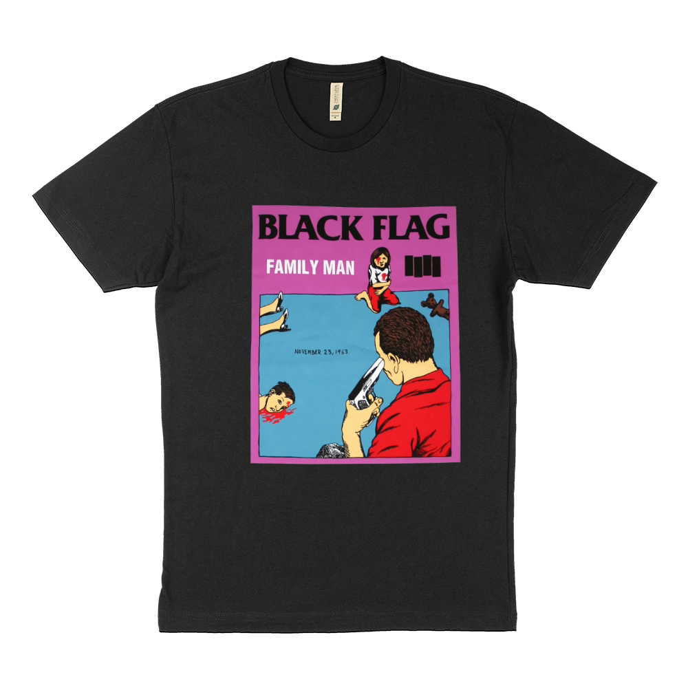 Black Flag Family Man Sustainable T-Shirt