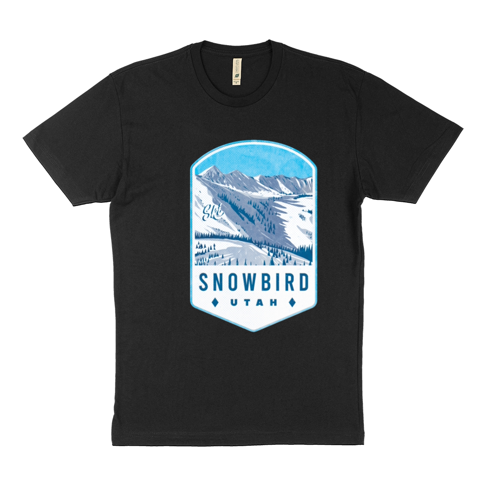 Snowbird Utah Ski Badge Sustainable T-Shirt