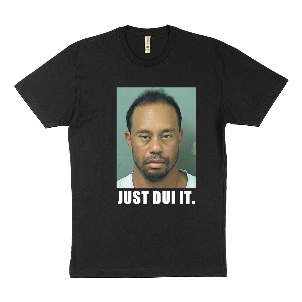 Tiger Woods Mugshot Just Dui It White T Shirt Sustainable T-Shirt