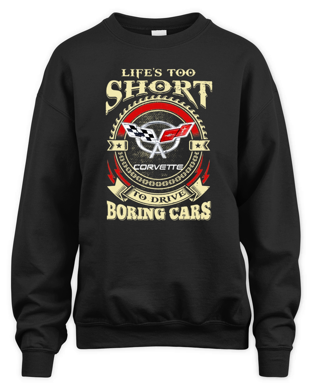 LIFE'S TOO SHORT CORVETTE C5 Unisex Premium Crewneck Sweatshirt