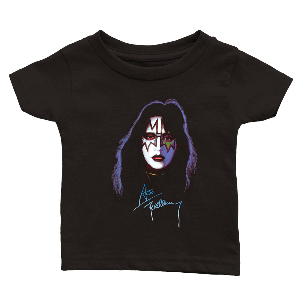 Ace Frehley Kiss Rock Band Signature Classic Baby Crewneck T-shirt