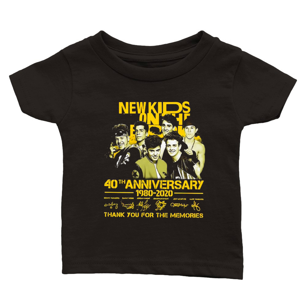 New Kids on the Block 40th anniversary 1980-2020 signatures shirt Classic Baby Crewneck T-shirt