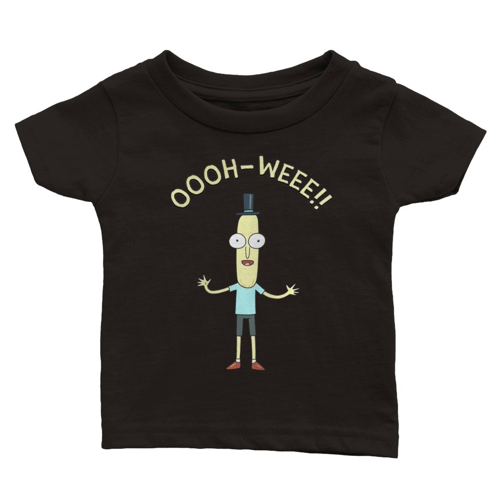 Rick &amp; Morty Mr Poopy Butthole Oooh Weee!! Classic Baby Crewneck T-shirt