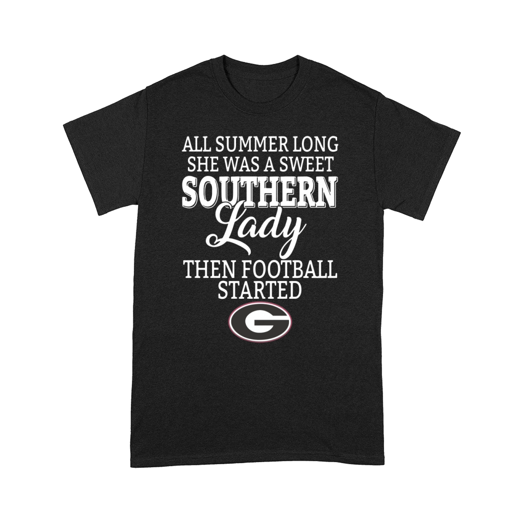 Georgia Bulldogs all summer long she was a sweet Southern lady Comfort T-shirt