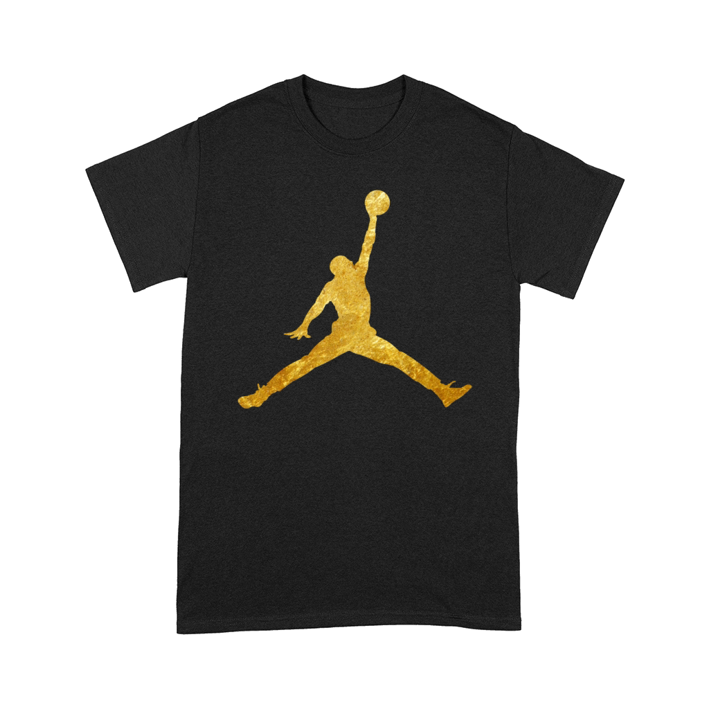 Gold jordan t shirt best sale