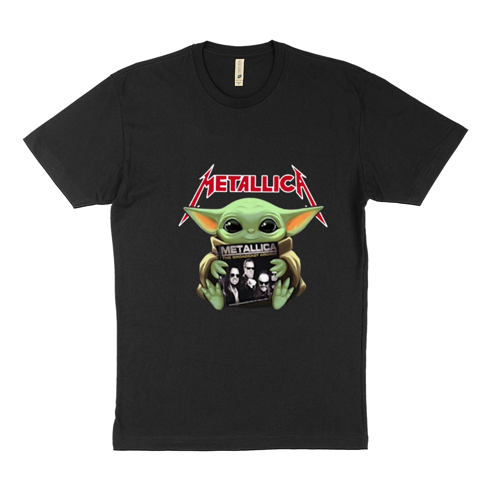 Baby Yoda hug Metallica Sustainable T-Shirt
