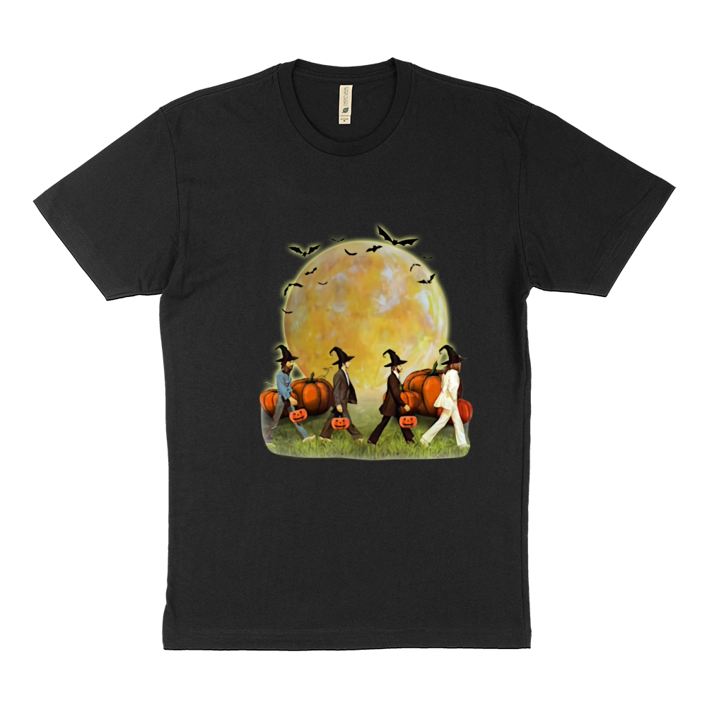 Halloween Moon Pumpkins The Beatles Abbey Road Sustainable T-Shirt