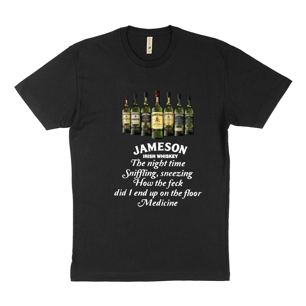 Jameson irish whiskey the nighttime sniffling sneezing shirt Sustainable T-Shirt