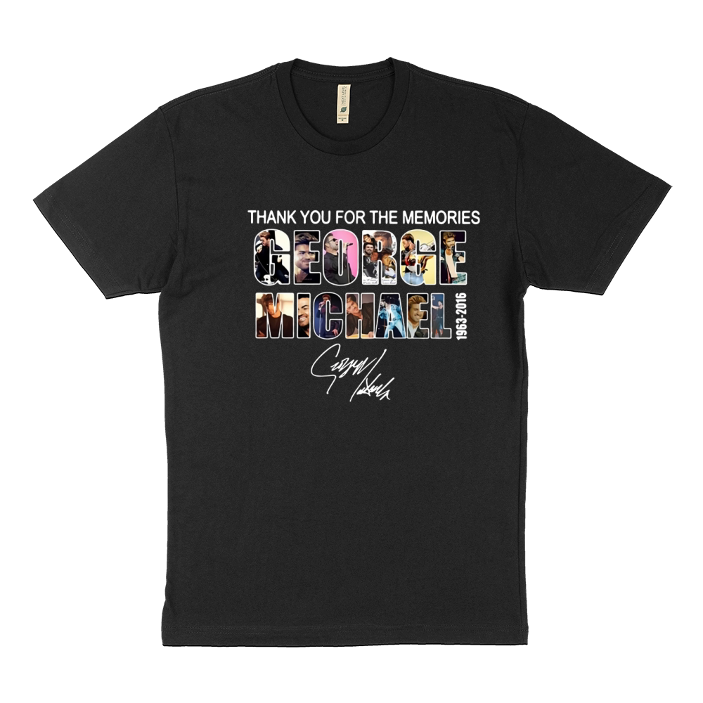 Thank you for the memories George Michael 1963-2016 signature shirt Sustainable T-Shirt