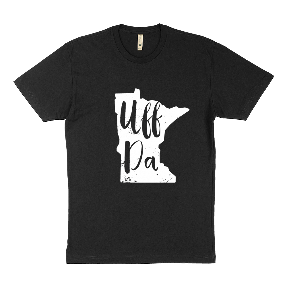 Uff Da Minnesota Map Funny Distressed T-Shirt Sustainable T-Shirt