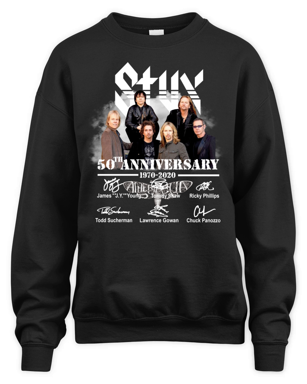 Styx 50th Anniversary 1970 2020 Signature Unisex Premium Crewneck Sweatshirt