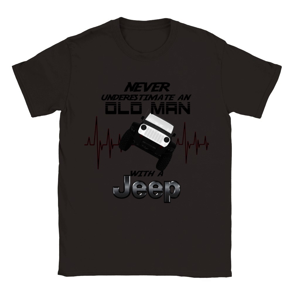 Never Underestimate an Old Man with a JEEP Classic Kids Crewneck T-shirt