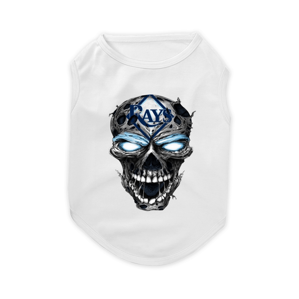 tng-Sport-baseball-skull-Tampa Bay Rays Pet T-Shirt