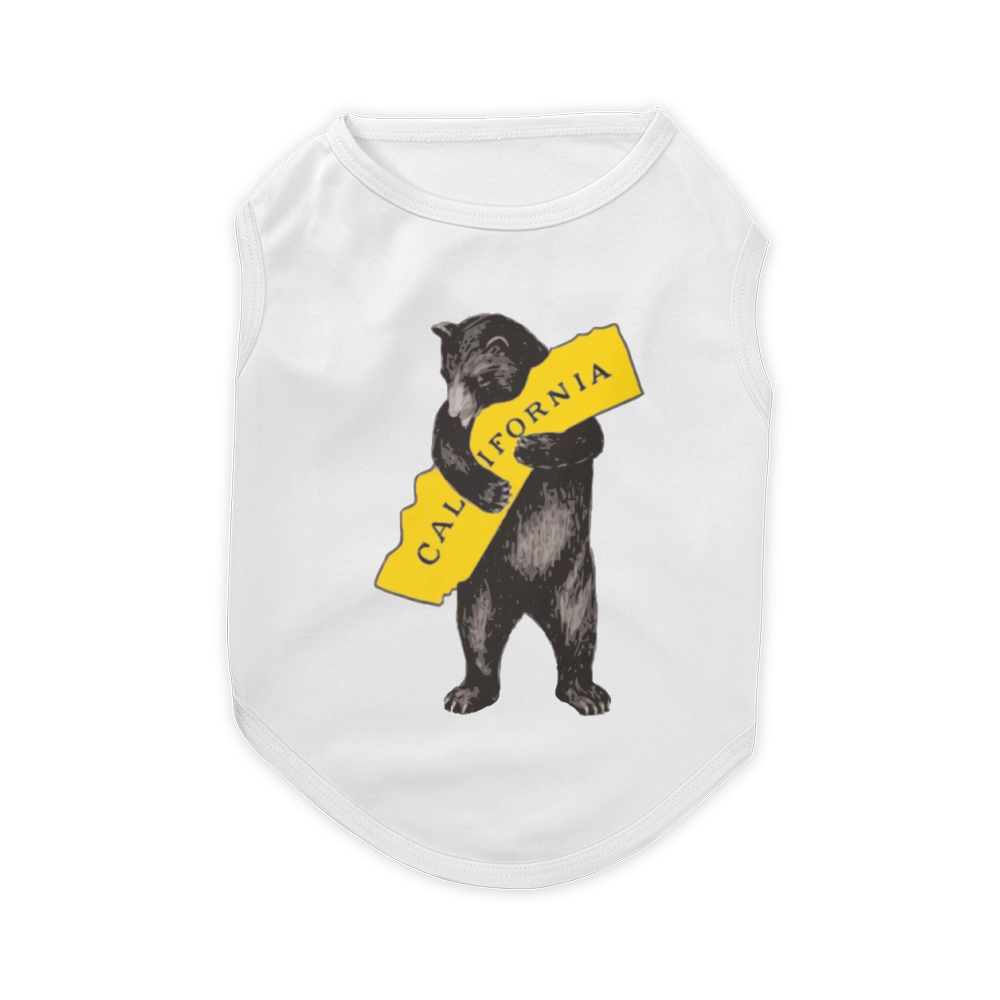 VINTAGE CALIFORNIA BEAR HUG ILLUSTRATION Pet T-Shirt