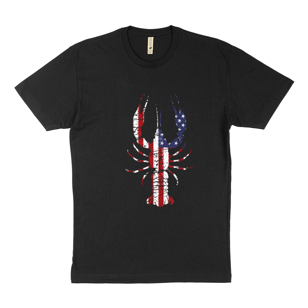 Crawfish American Flag Sustainable T-Shirt