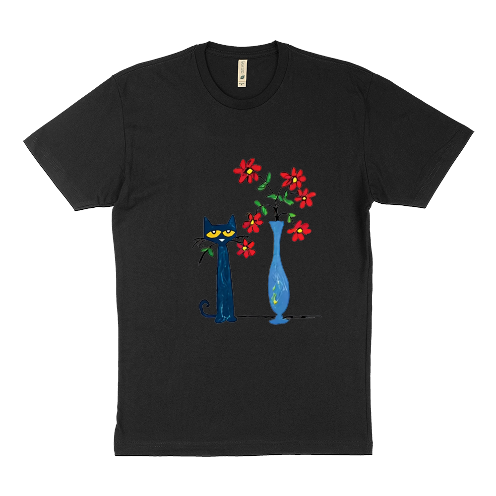 Pete the Cat Pete with Red Flowers Sustainable T-Shirt