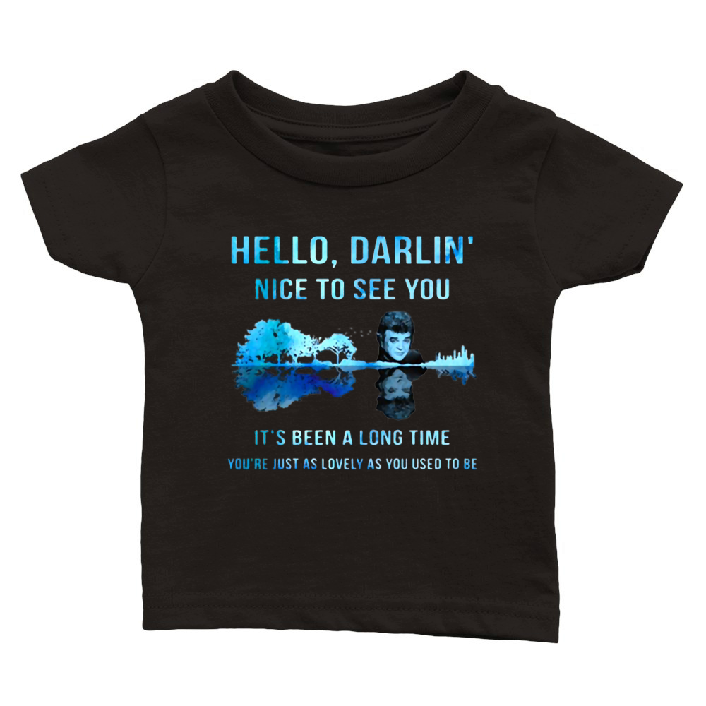 Conway Twitty Hello Darlin’ Nice To See You Guitar Lake Classic Baby Crewneck T-shirt