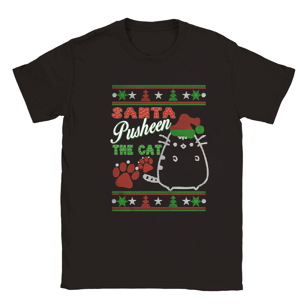 SANTA PUSHEEN THE CAT  CHRISTMAS FOR CAT LOVER SHIRT TSHIRT HOODIE Classic Kids Crewneck T-shirt