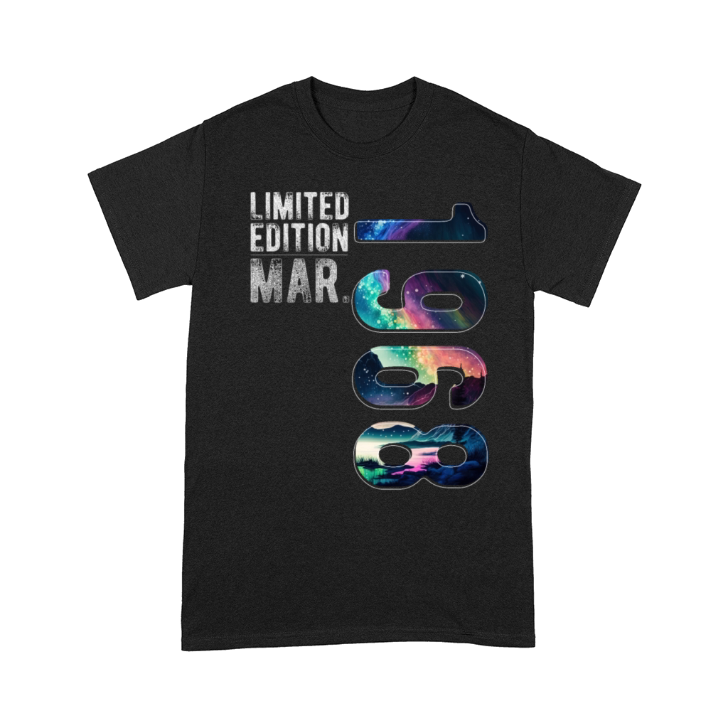 Limited Edition 1968 March Birthday Polar Lights Comfort T-shirt