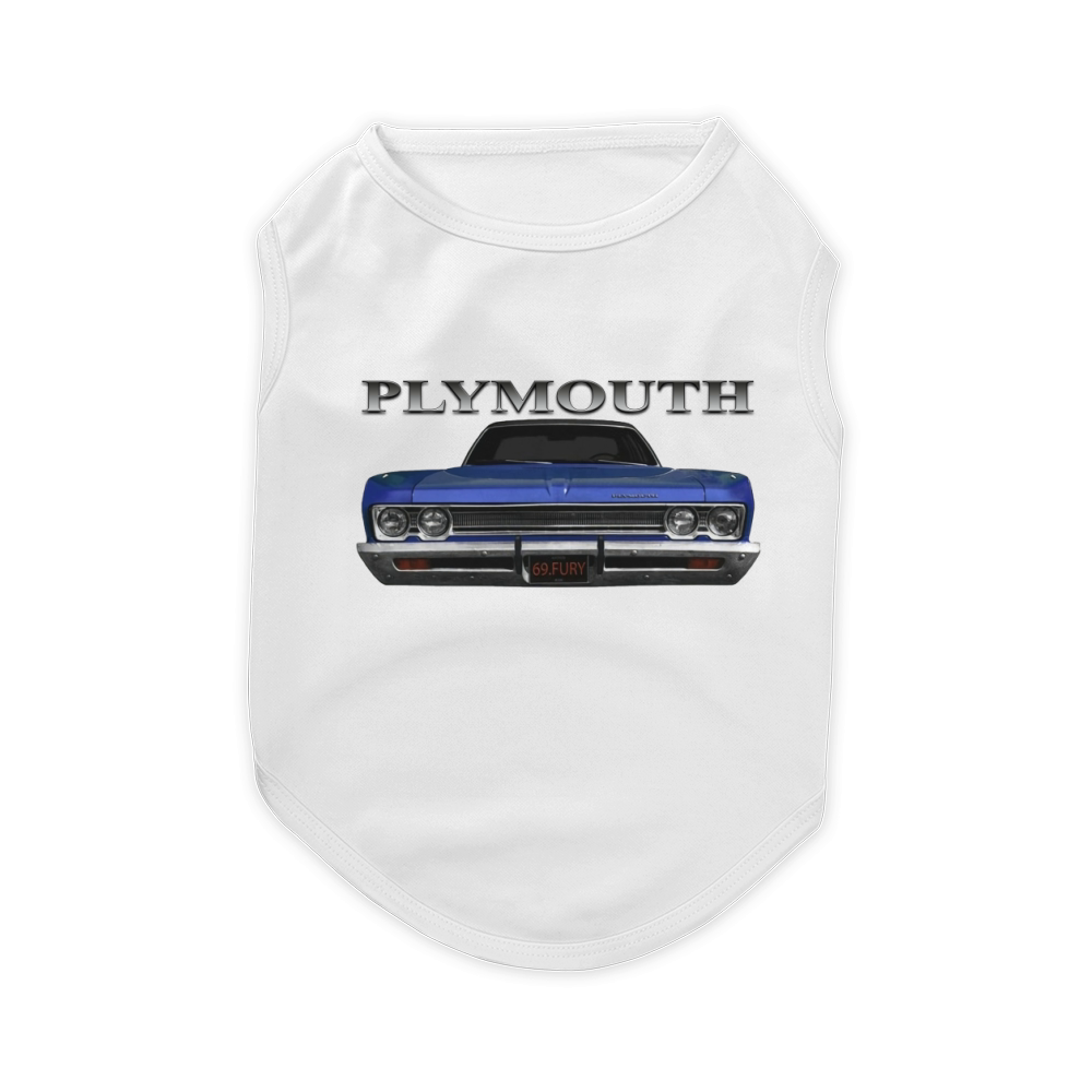1969 Plymouth Fury Front Blue Pet T-Shirt