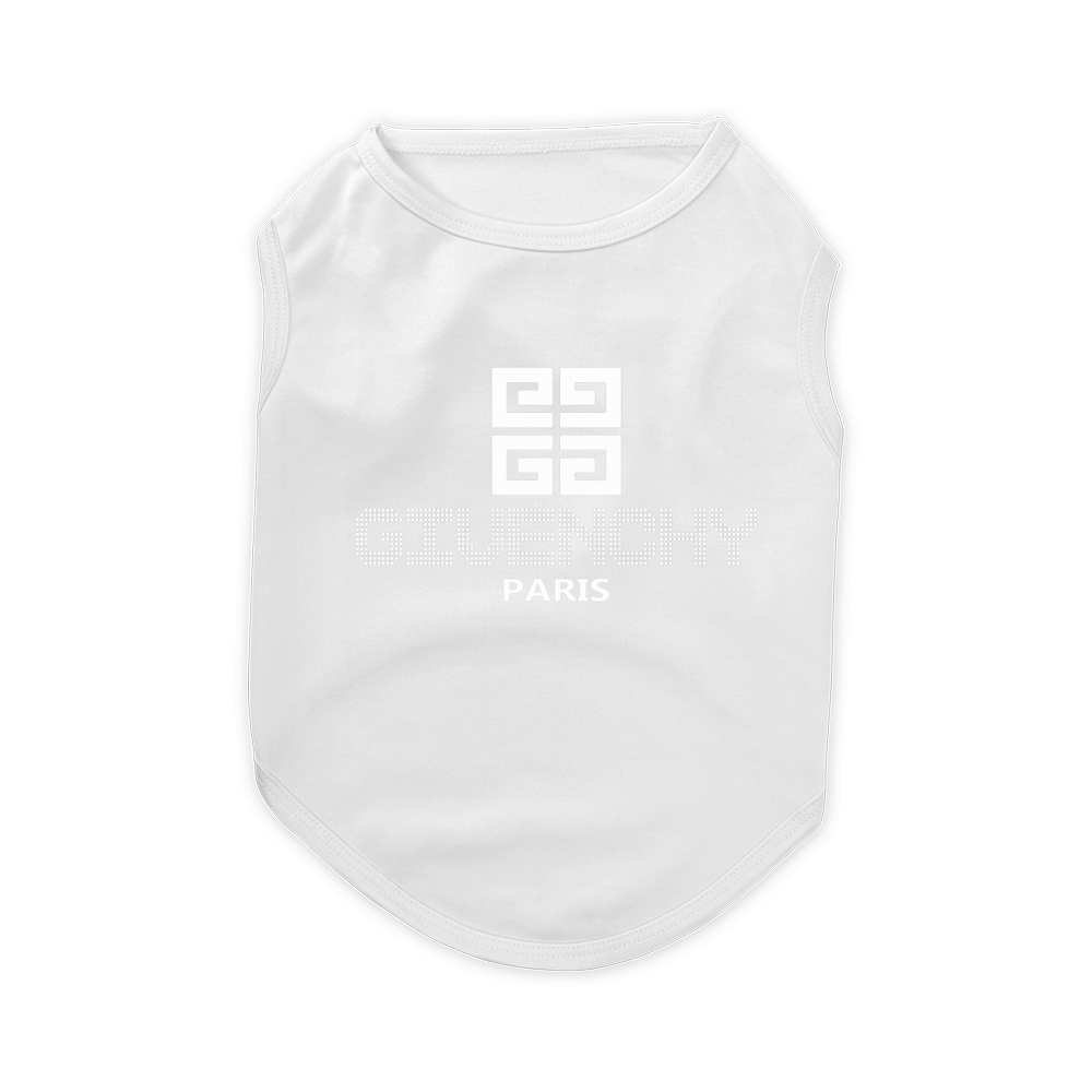 givency paris white T Shirt Pet T-Shirt