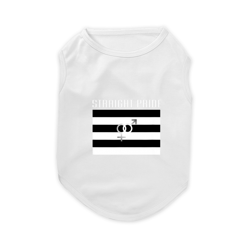 Straight Pride Flag For A Proud Heterosexual Person Pet T-Shirt