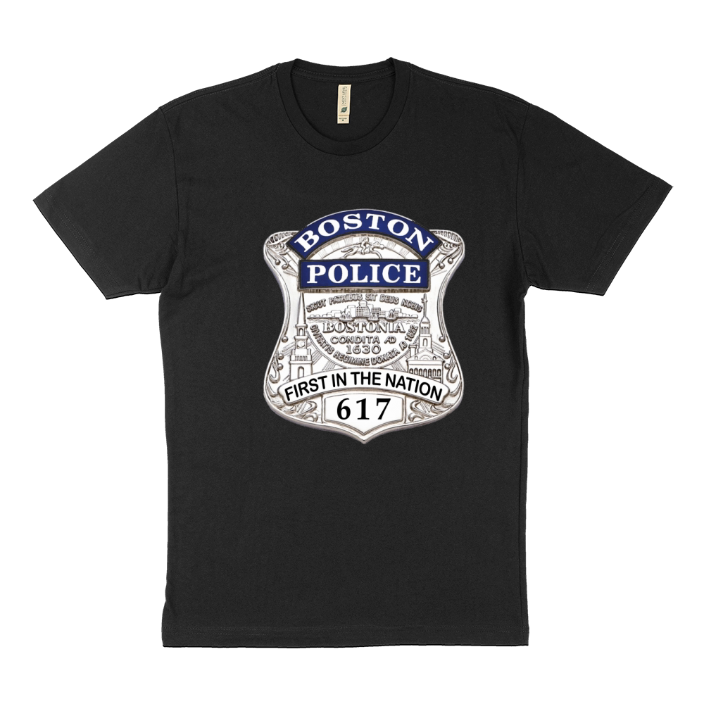 BOSTON POLICE BADGE T Shirt Sustainable T-Shirt