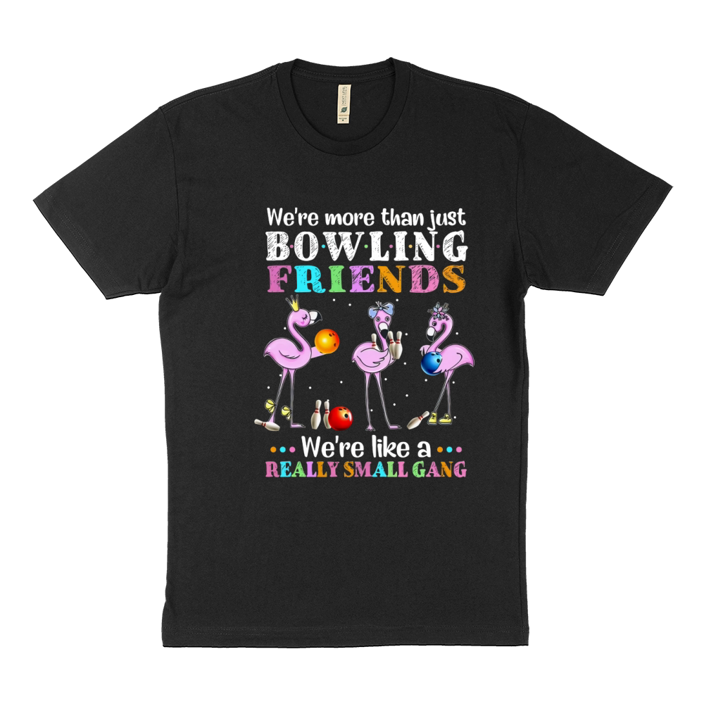 Flamingo We're More Than Just Bowling Friends Sustainable T-Shirt