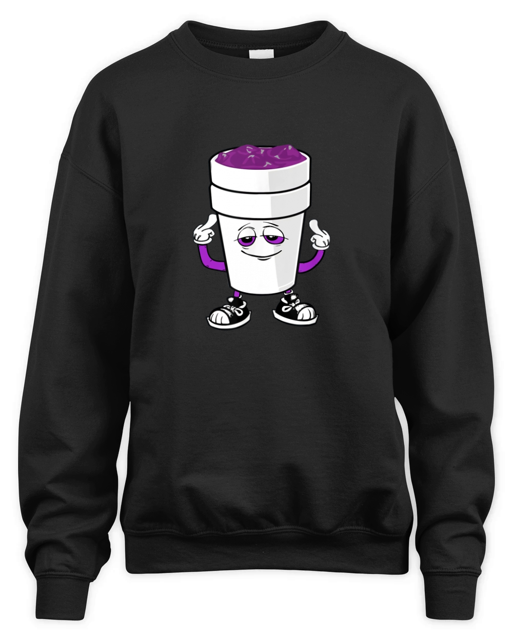 Mens Double Cup Styrofoam Lean Purple Drank Sizzurp Unisex Premium Crewneck Sweatshirt