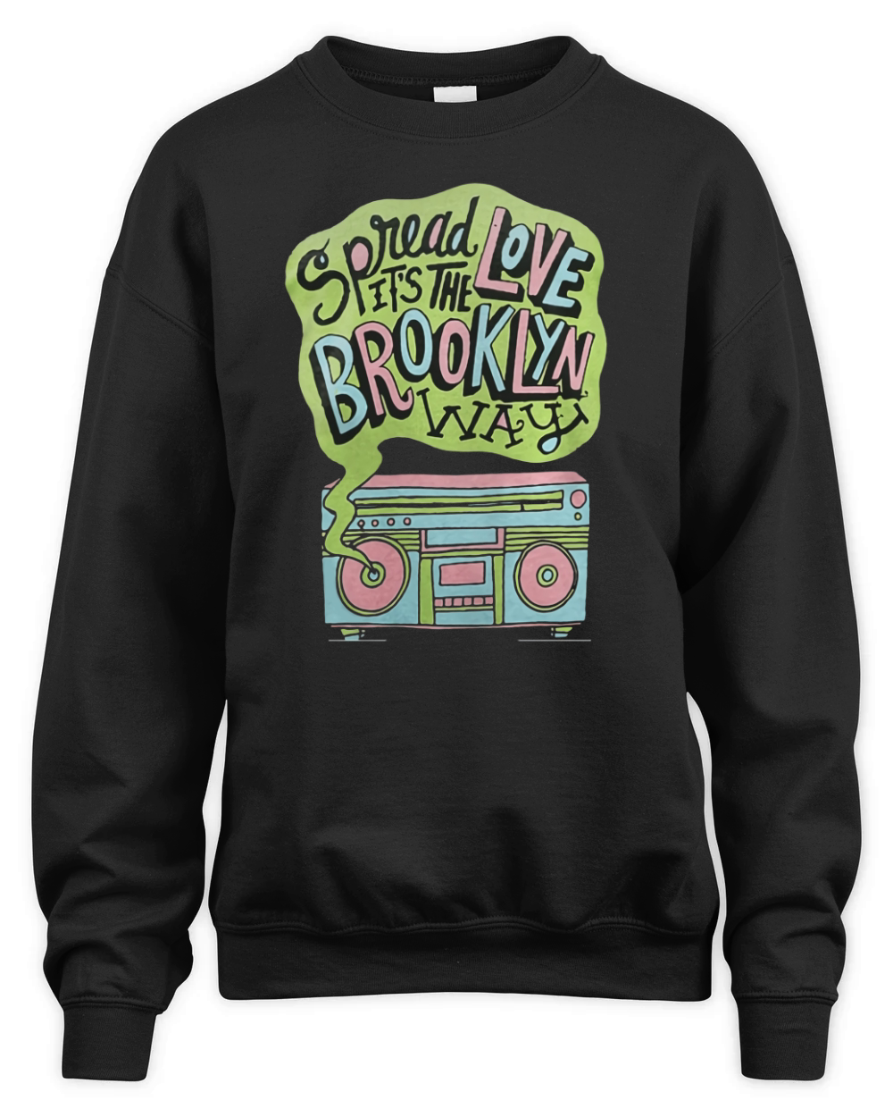 Spread love is the brooklyn way Unisex Premium Crewneck Sweatshirt