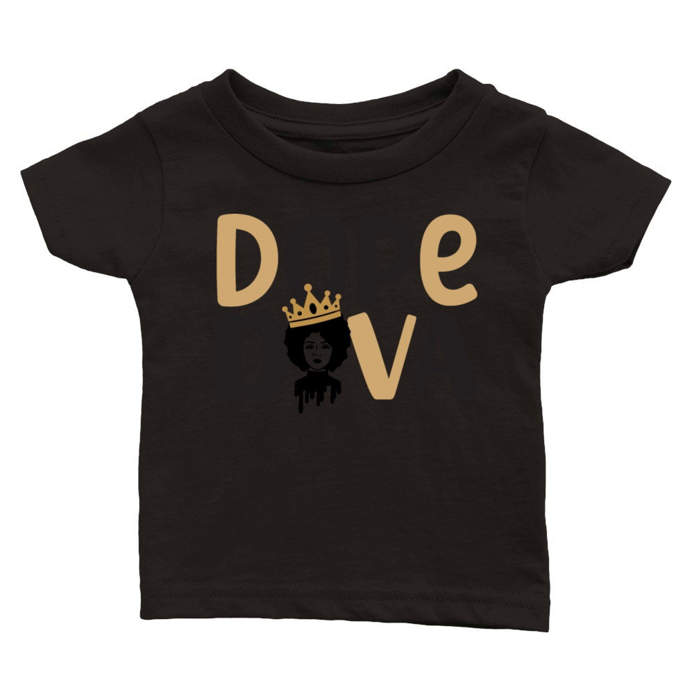 Dope diva black history Classic Baby Crewneck T-shirt