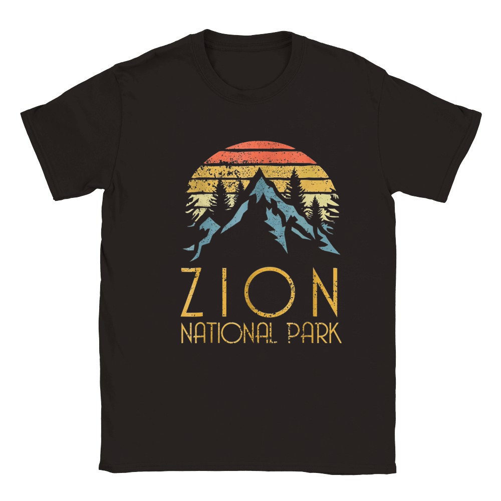 Vintage Retro Zion National Park Utah shirt Classic Kids Crewneck T-shirt