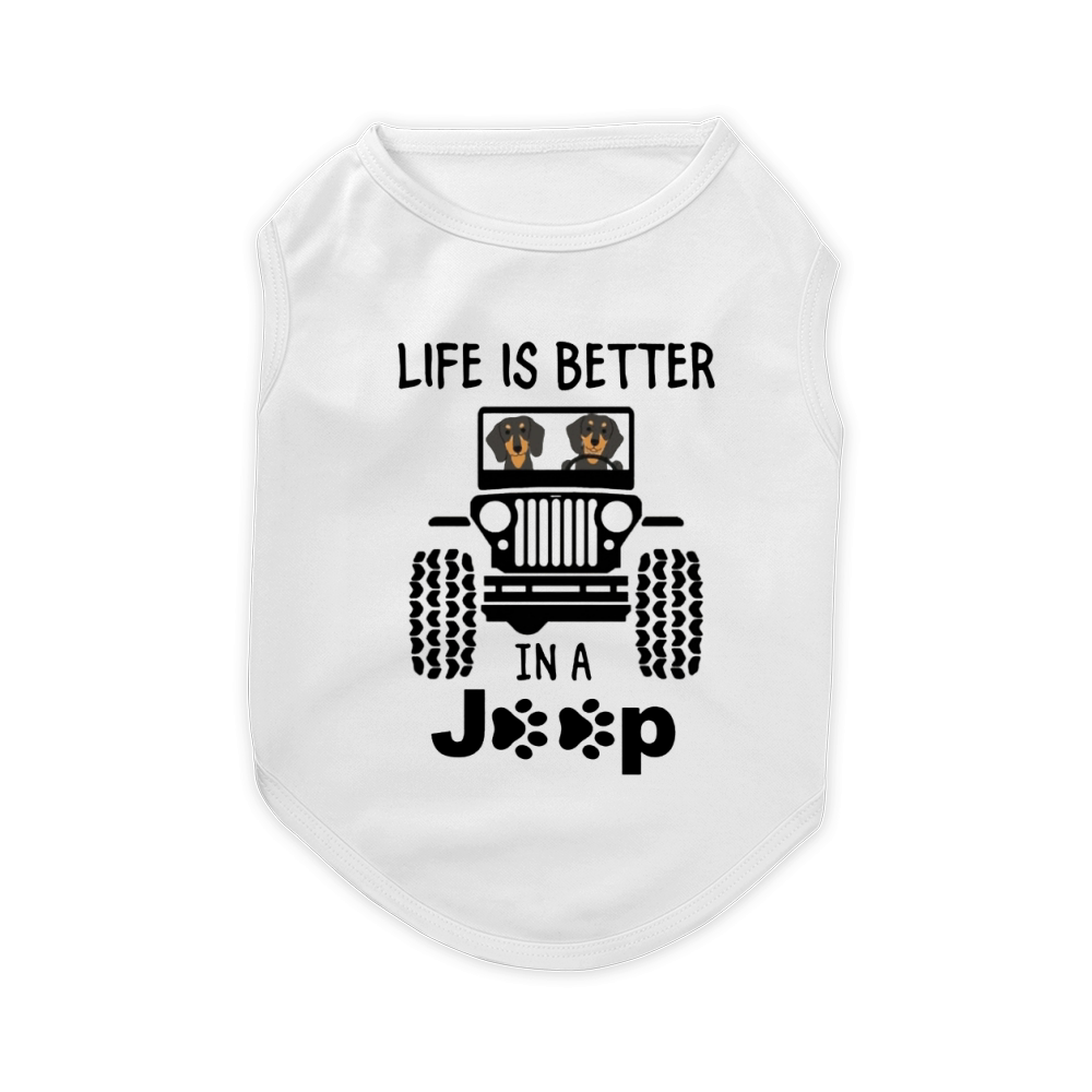 Dachshund In A Jeep Pet T-Shirt